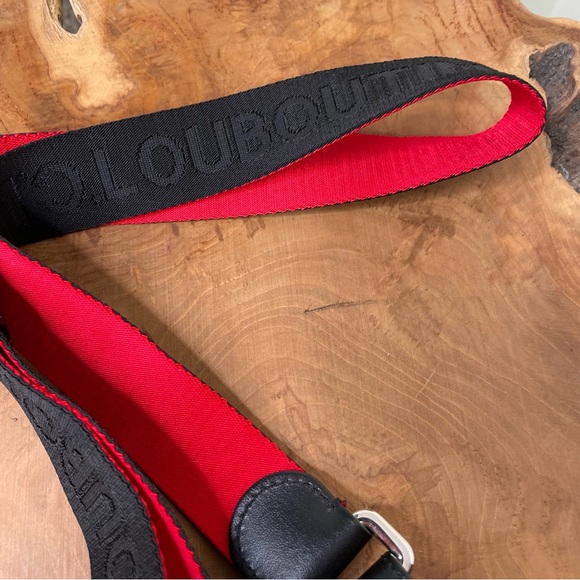 Christian Louboutin Red and Black Strap - Picture 6 of 7